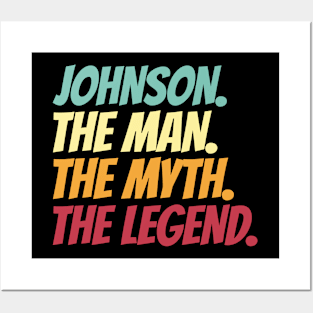 Johnson The Man The Myth The Legend Posters and Art